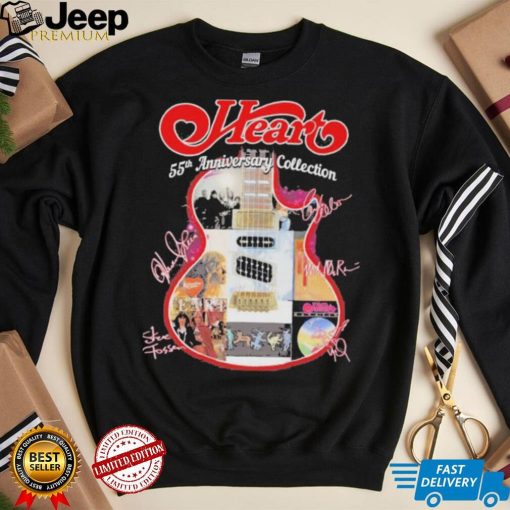 Heart band 55th anniversary collection guitar signatures shirt