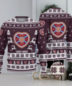 Heart of Midlothian F.C SPFL Personalized Ugly Christmas Sweater