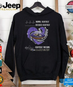 Heartbeat Watching Baltimore Ravens 2025 New T Shirt