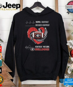 Heartbeat Watching Georgia Bulldogs 2025 New T Shirt