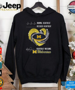 Heartbeat Watching Michigan Wolverines 2025 New T Shirt