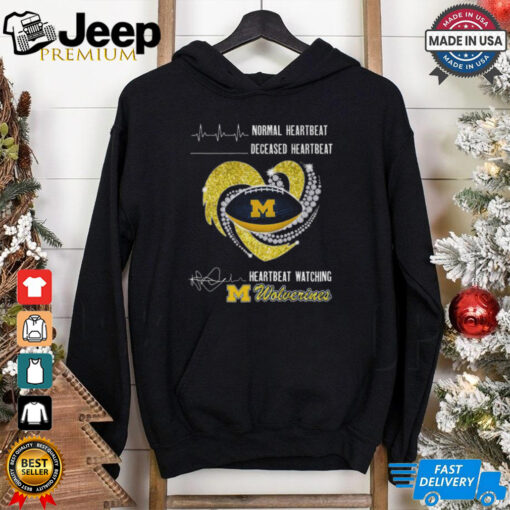 Heartbeat Watching Michigan Wolverines 2025 New T Shirt