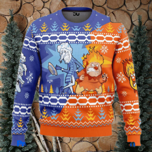 Heat and Snow Miser Ugly Christmas Sweaters