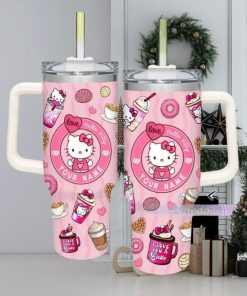 Hello Kitty Tumbler 40oz, Custom Hello Kitty Tumbler, Cute Cat Tumbler