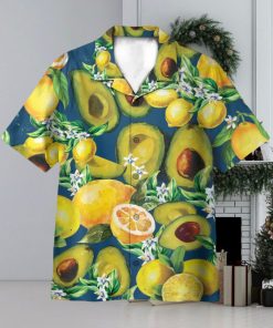 Hello Summer, Avocado And Lemon Fruits 3D Hawaiian Shirt Summer Vaction Gift