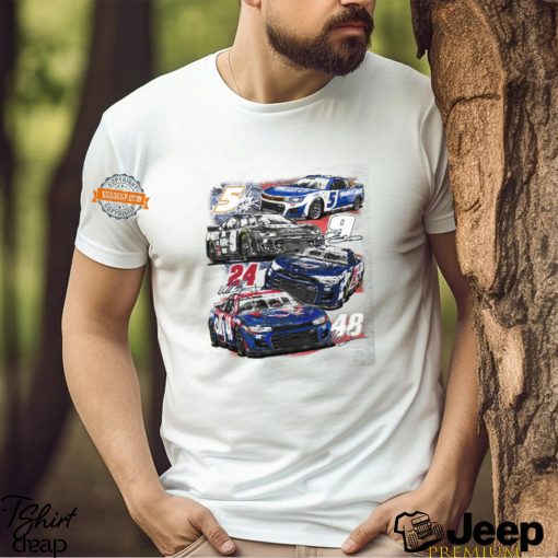 Hendrick Motorsports 2024 Patriotic 4 Car T shirt