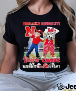 Herbie Husker Nebraska Huskers On Saturdays X Kc Wolf Kansas City Chiefs On Sundays Shirt