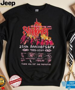Here Comes The Pain Slipknot 25th Anniversary 1999 2024 Thank You For The Memories Signatures Shirt