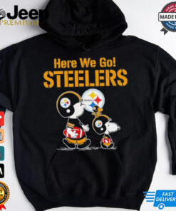 Here we go Pittsburgh Steelers Snoopy x Charlie Brown shirt