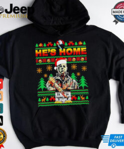 He’s Home Santa Michael Myers ugly Christmas shirt