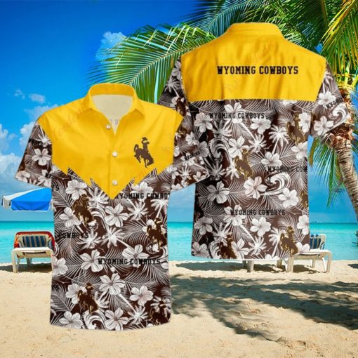 Hibiscus NCAA Wyoming Cowboys Hawaiian Shirt, Floral