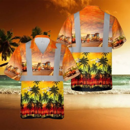 Highway Construction Tropical Hawaiian Shirt Beach Summer