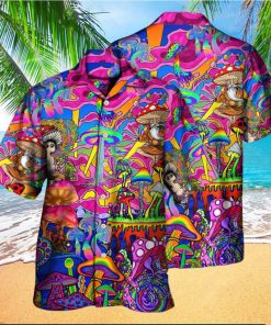 Hippie Magic Trippy Mushroom Awesome Hawaiian Shirt
