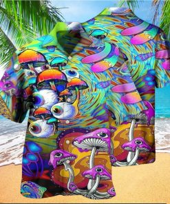 Hippie Mushroom Eyes Color Style Hawaiian Shirt