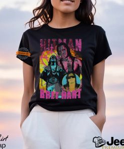 Hitman Bret Hart Three Pose Black T shirt