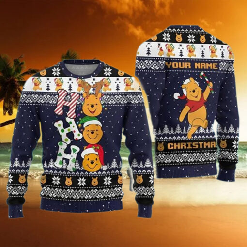 Ho Ho Ho Cute Winnie The Pooh Holiday Sweater