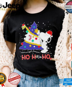 Ho Ho Ho Snoopy Woodstock Baltimore Ravens Christmas Tree Shirt