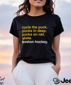 Hockey Checklist Cycle The Puck Pucks In Deep Pucks On Net Skate Boston Hockey Shirt