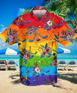 Hockey LGBT Hawaiian Shirt For Supporting LGBT, Hockey Lover Gift Idea