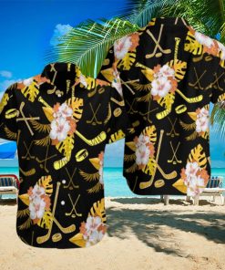 Hockey Tropical Puck Hawaiian Shirt For Men Women