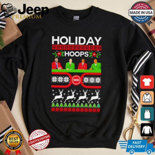 Holiday Hoops Inside the Xmas ugly shirt