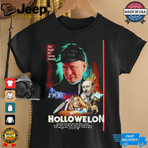 Hollowelon Elon Musk Dark Maga the night he came home shirt