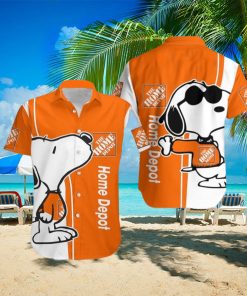 Home Depot Logo Brand Snoopy Hawaiian Shirt Gift Summer