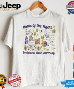 Home Of The Tigers Louisiana State University LSU School Icons T shirt