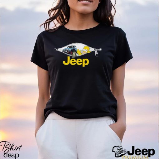 Homer Simpson Jeep Zipper Shirt