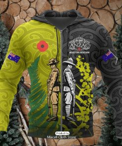 Honor And Respect Day Australia And Kiwi Yelow Flower Hoodie 3D