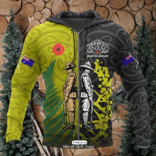 Honor And Respect Day Australia And Kiwi Yelow Flower Hoodie 3D