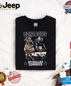 Horror Characters On Car Dallas Cowboys Halloween Go Cowboys shirt