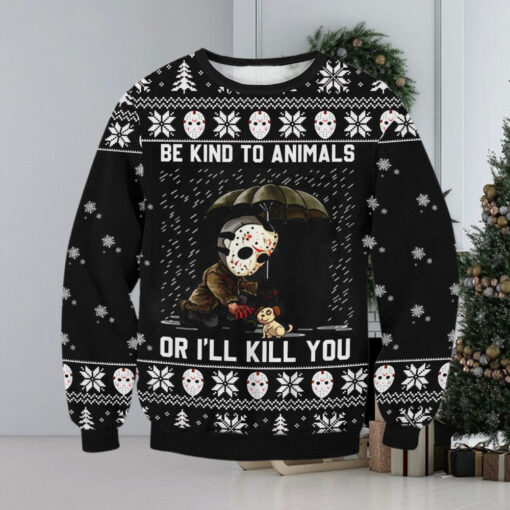 Horror Kind To Animals Ugly Sweater