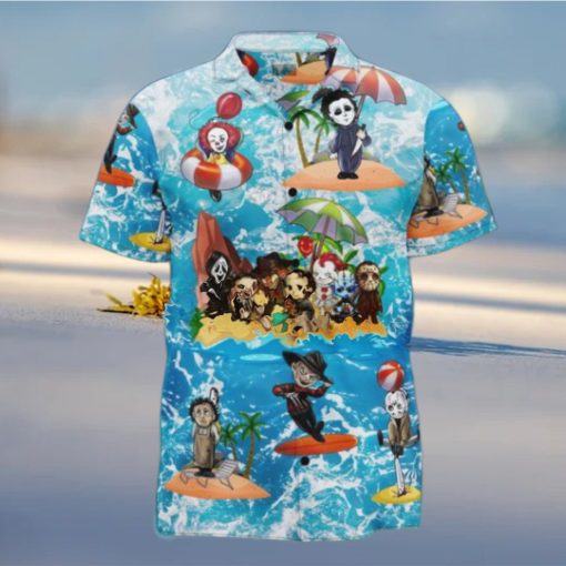 Horror Movie Icons Enjoying Summer Hawaiian Shirt