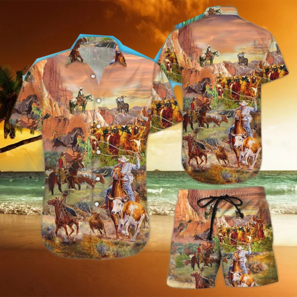 Horse Print Shirt   Cowboy Love Life Hawaiian Shirt