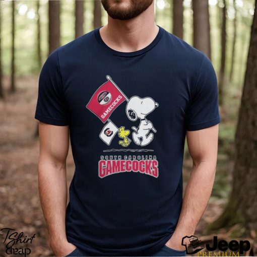 Hot Snoopy And Woodstock Abbey Road South Carolina Gamecocks Shirt