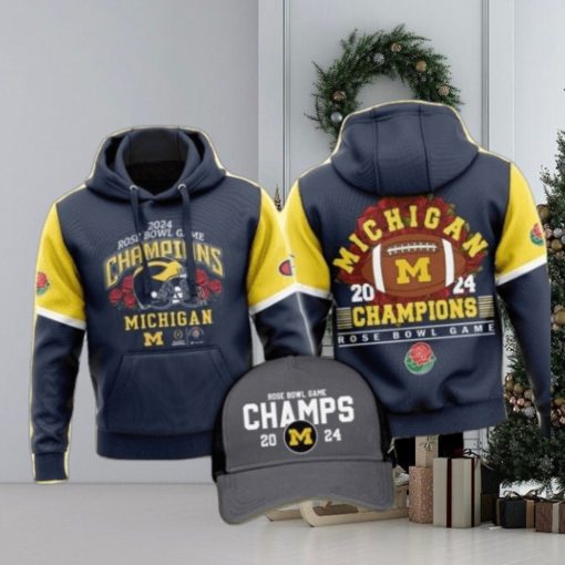 Hot Trend Michigan Football Champions Rose Bowl 2024 3d Hoodie