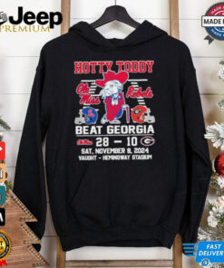 Hotty Toddy Ole Miss Rebels Beat Georgia Bulldogs 28 10 Shirt