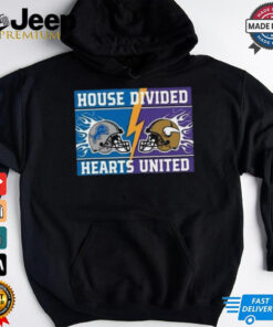 House Divided Detroit Lions Vs Minnesota Vikings Hearts United Shirt