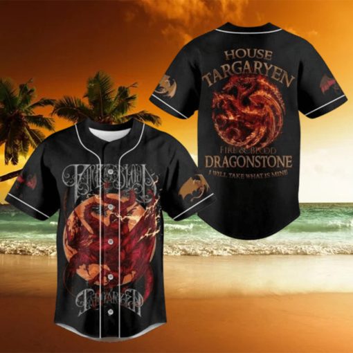 House Targaryen Fire And Blood Dragonstone Baseball Jersey