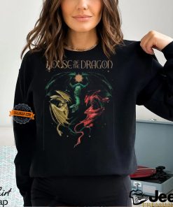 House of the Dragon Tri Dragons Front Print T Shirt