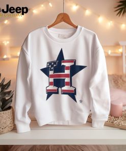 Houston Astros H logo star x Flag of the United States shirt