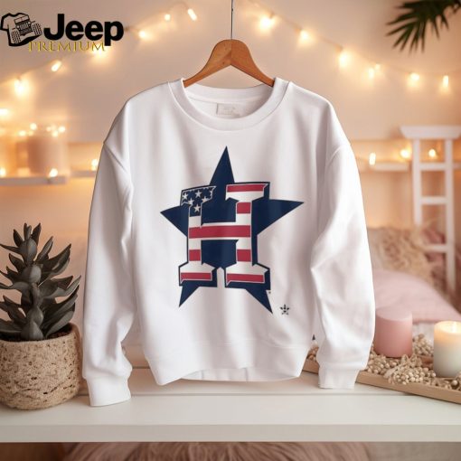 Houston Astros H logo star x Flag of the United States shirt