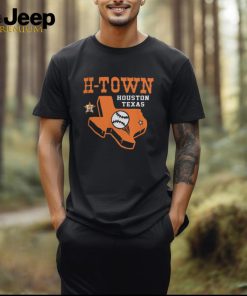 Houston Astros Homage Navy H Town Texas Hyper Local Tri Blend T Shirt