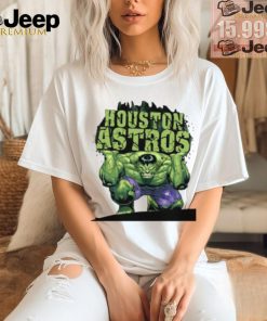 Houston Astros MLB Baseball Incredible Hulk Marvel Avengers Sports V Neck T Shirt