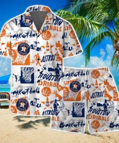 Houston Astros MLB Team Logo Street Style Design Hawaiian Shirt & Short