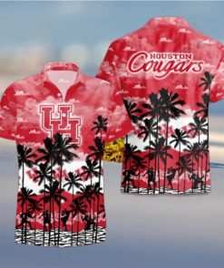 Houston Cougars Palms Tree Hawaiian Shirt