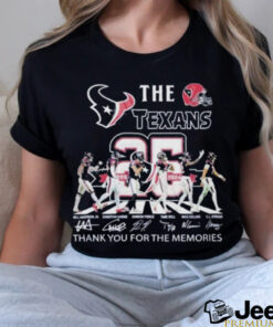 Houston Texans Abbey Road 25th Anniversary 1999 2024 Thank You For The Memories T Shirt