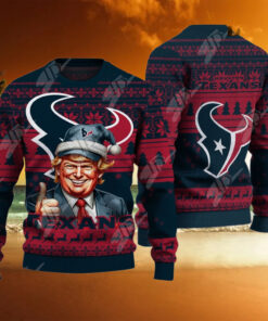 Houston Texans Christmas Donald Trump Knitted Sweater