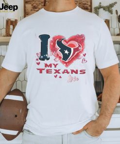 Houston Texans Fan Love Texans Pink Fleece TShirt